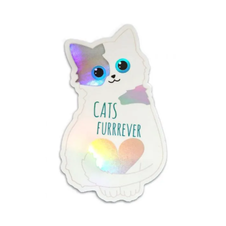 Sticker. Cats Furrrever Laptop Sticker - By Compoco